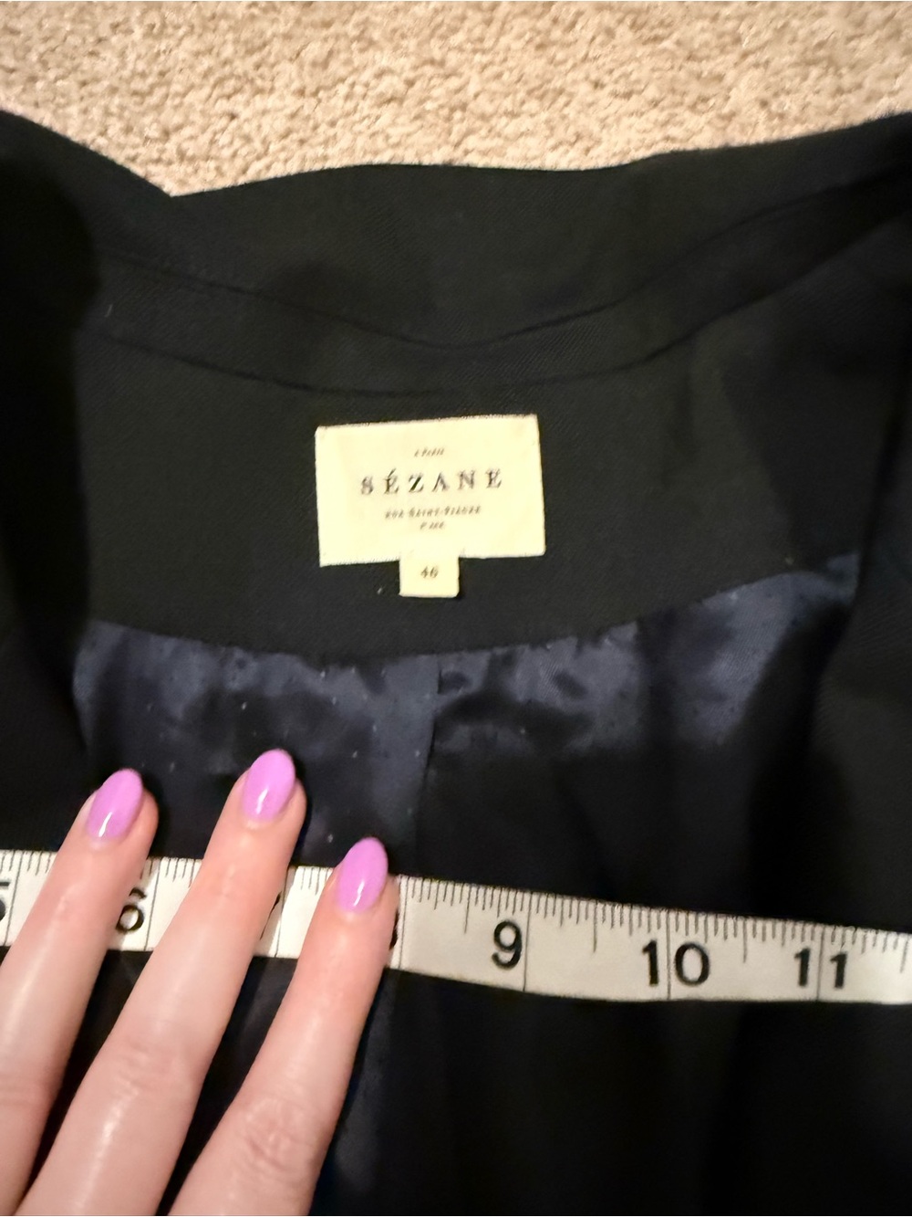 Sézane Christie Blazer in Black Size 14 Jacket - Picture 8 of 13
